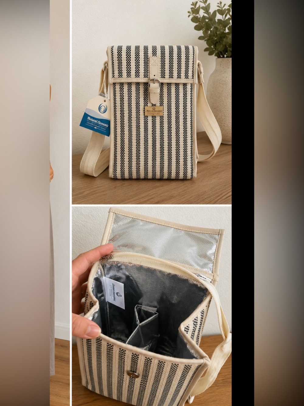 Natural Elements Insulated Lunch Bag Crossbody Cooler NWT